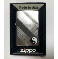 Genuine ZIPPO 28182 Yin Yang Brushed Chrome Traditional Windproof Lighter